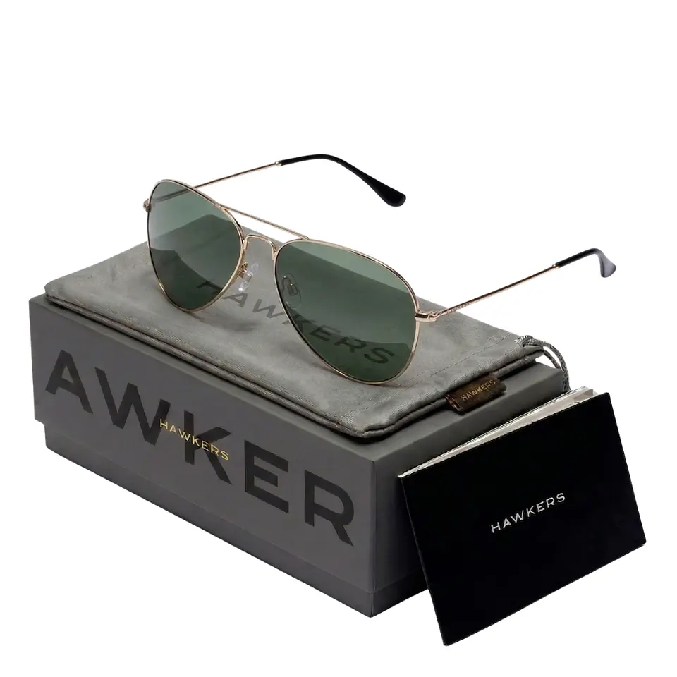 Gafas de Sol Polarizado Hawkers Hawk Aviador Verde Unisex Talla 61mm 1