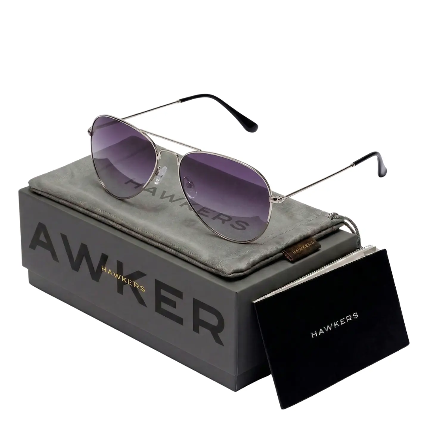 Gafas de Sol Polarizado Hawkers Hawk Aviador Gris Degrade Unisex Talla 61mm 1