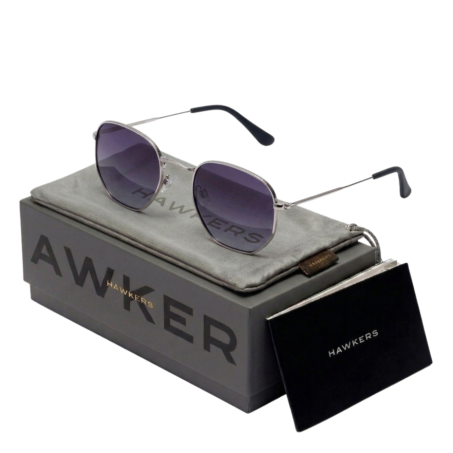 Gafas de Sol Polarizado Hawkers Sixgon Drive Gris Degrade Unisex Talla 50mm 1