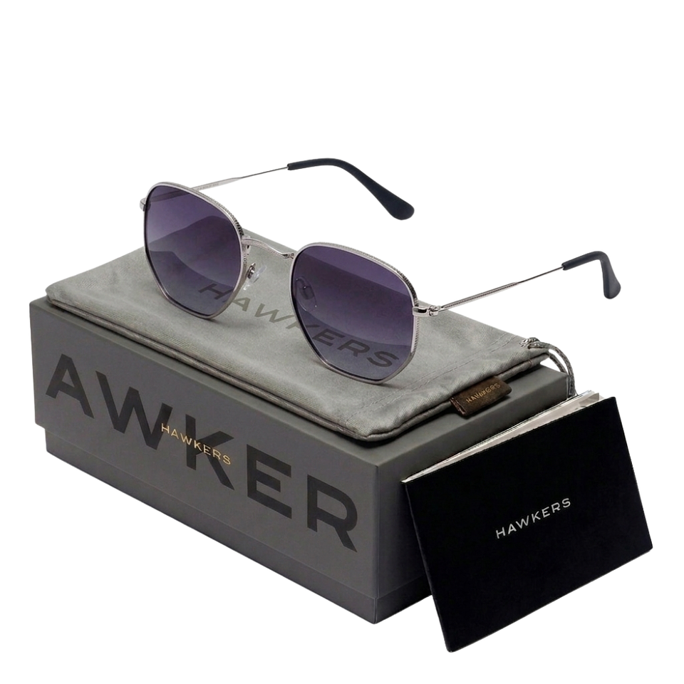 Gafas de Sol Polarizado Hawkers Sixgon Drive Gris Degrade Unisex Talla 50mm 1