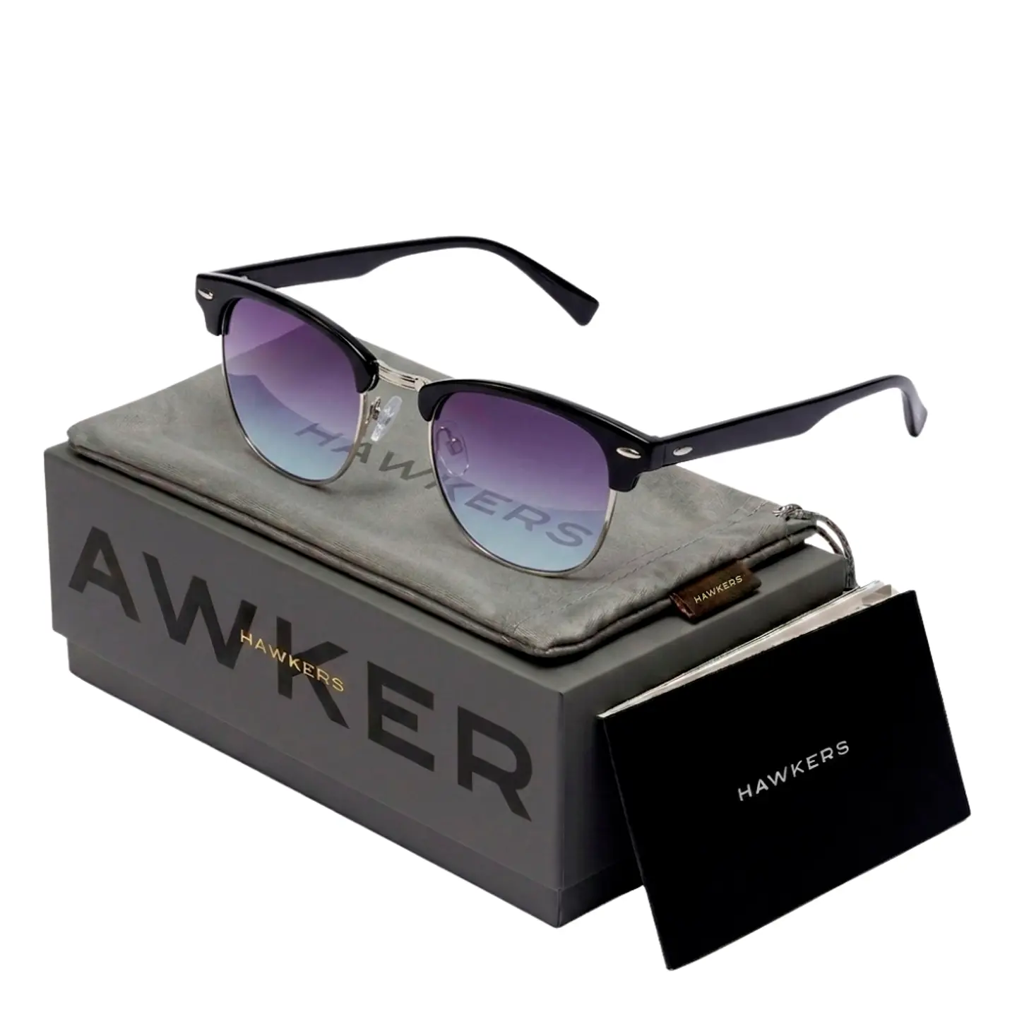 Gafas de Sol Polarizado Hawkers Classic Bold Negro Mate Unisex Talla 50mm 1