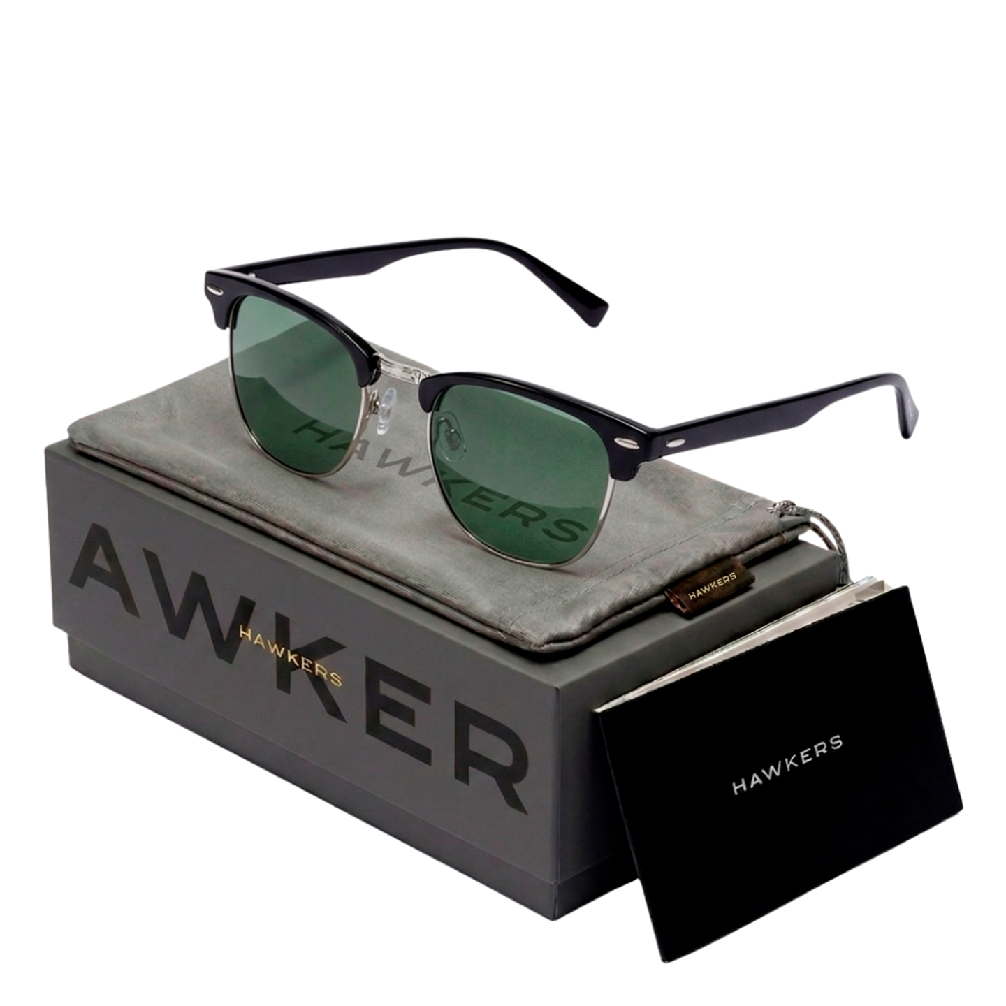 Gafas de Sol Polarizado Hawkers Classic Bold Verde Oscuro Unisex Talla 50mm 1