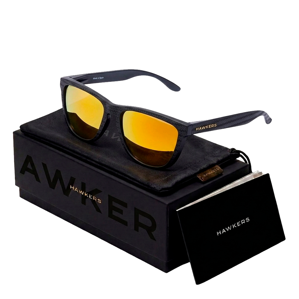 Gafas de Sol Polarizado Hawkers One Raw Carbono Naranja Espejado Unisex Talla 54mm 1