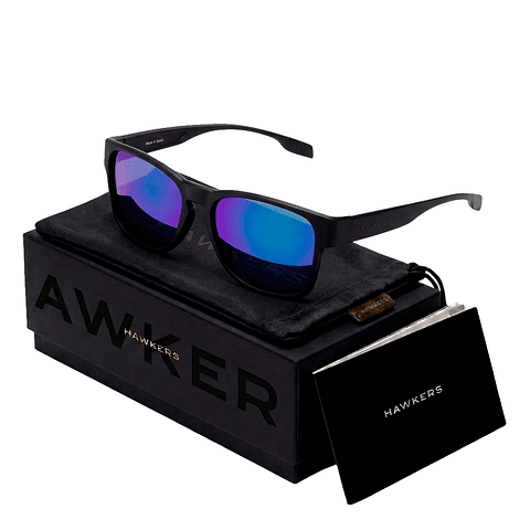 Gafas de Sol Polarizado Hawkers Core Raw Azul Espejado Unisex Talla 56mm