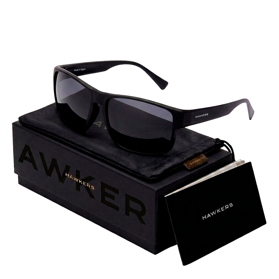 Gafas de Sol Polarizado Hawkers Faster Raw Negro Mate Unisex Talla 58mm 1