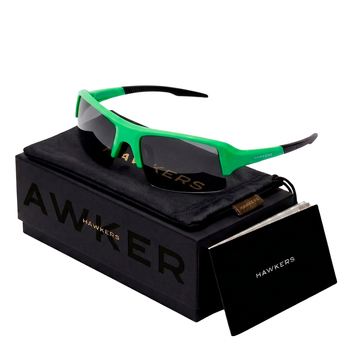 Gafas de Sol Deportivo Polarizado Hawkers Bat Verde Neon Unisex Talla 67mm 1