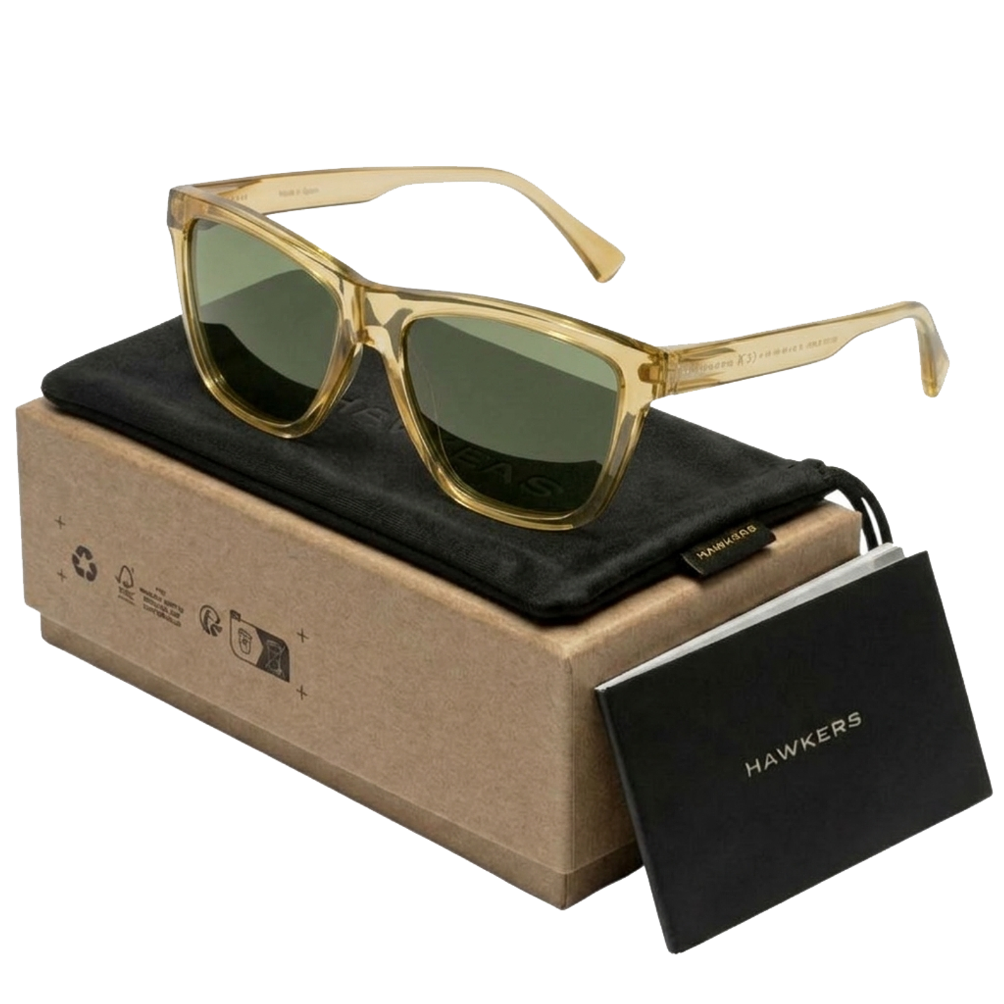 Gafas de Sol Hawkers One Life Style Raw Beige Semitransparente Unisex Talla 54mm 1