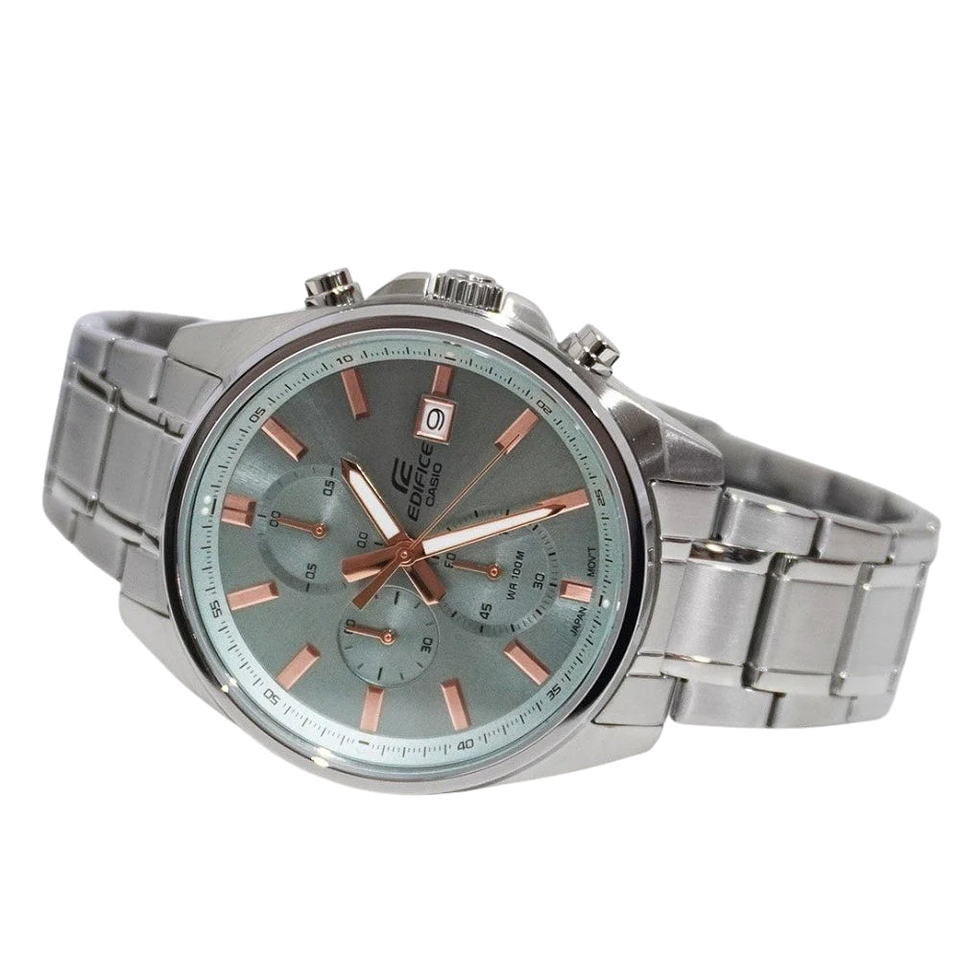 Reloj Análogo Casio Edifice EFV-610DE-3AUDF con Cronógrafo en Acero Inoxidable Verde Oliva 4