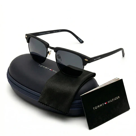 Gafas de Sol Tommy Hilfiger X62134 Outlook Negro Mate Estilo Clubmaster 52mm