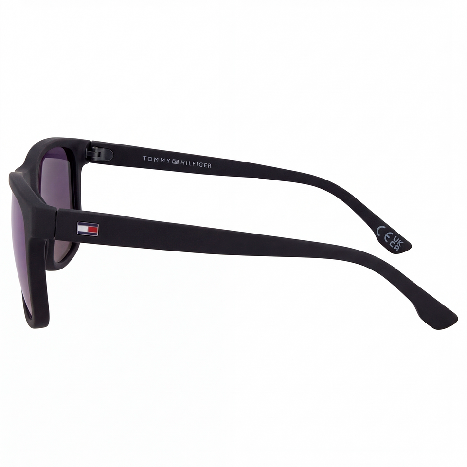 Gafas de Sol Tommy Hilfiger X62155 Outlook Negro Mate Lente Espejo Azul 54mm 3