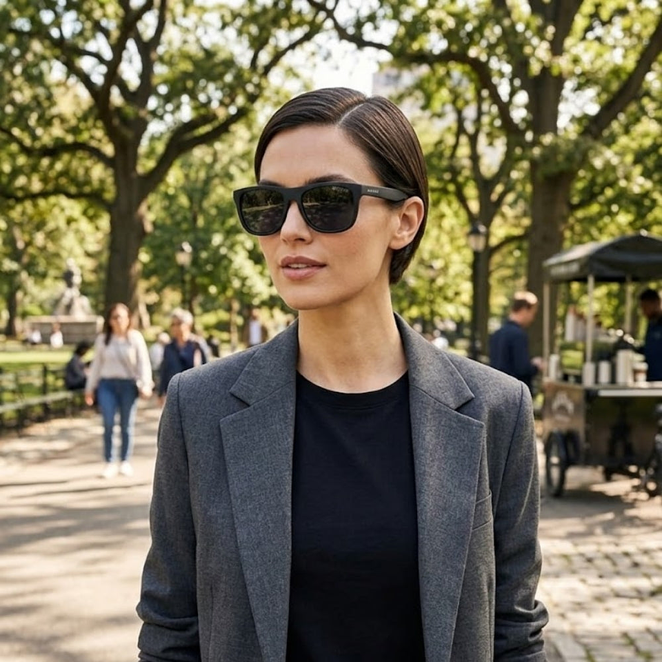 Gafas de Sol Tommy Hilfiger X62073 Outlook Negro Marco Lentes Gris Oscuro Clásico 52mm 7