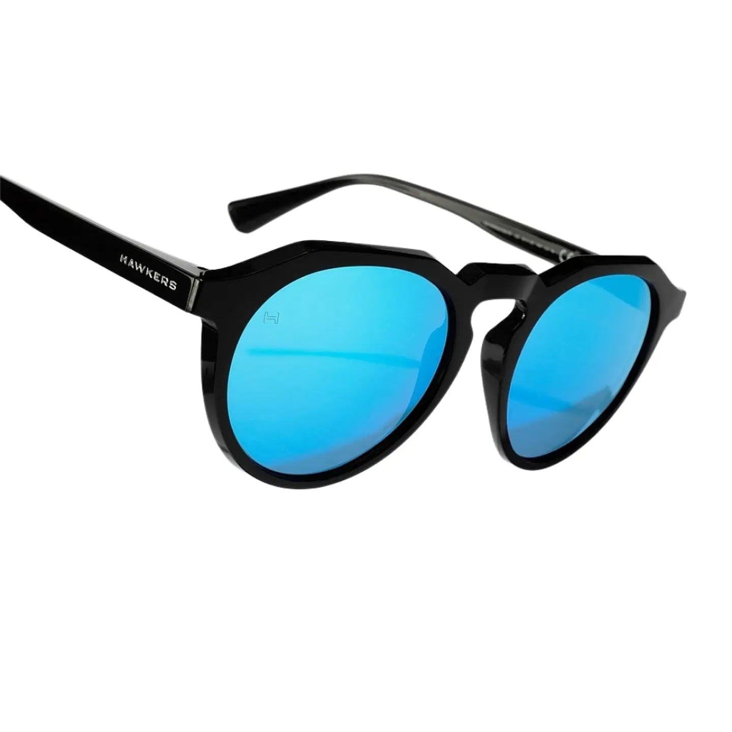 Gafas de Sol Hawkers Warwick Raw Round Azul Claro Espejado Unisex Talla 51mm 5