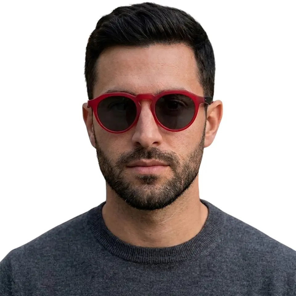 Gafas de Sol Hawkers Round Warwick Raw Rojo Cereza Oscuro Unisex 51mm 6