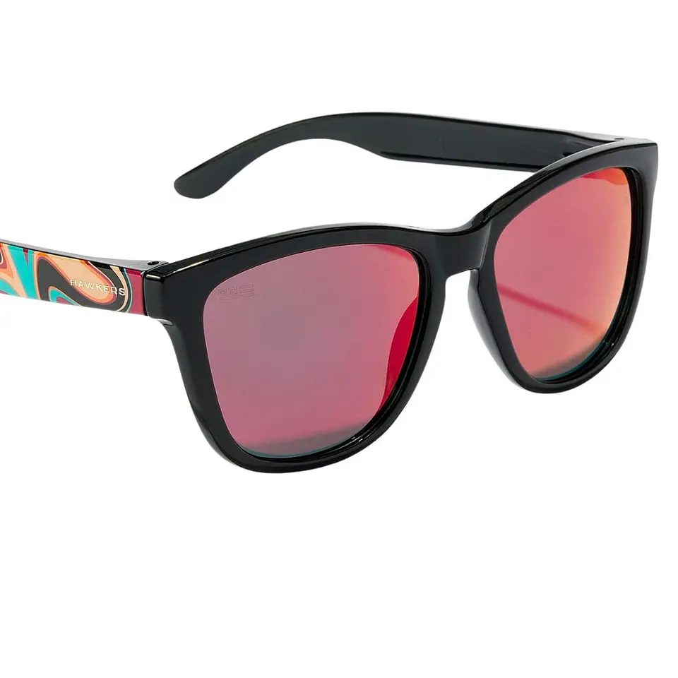 Gafas de Sol Polarizado Hawkers ONE Rojo Espaejado Estampado Unisex Talla 54mm 5