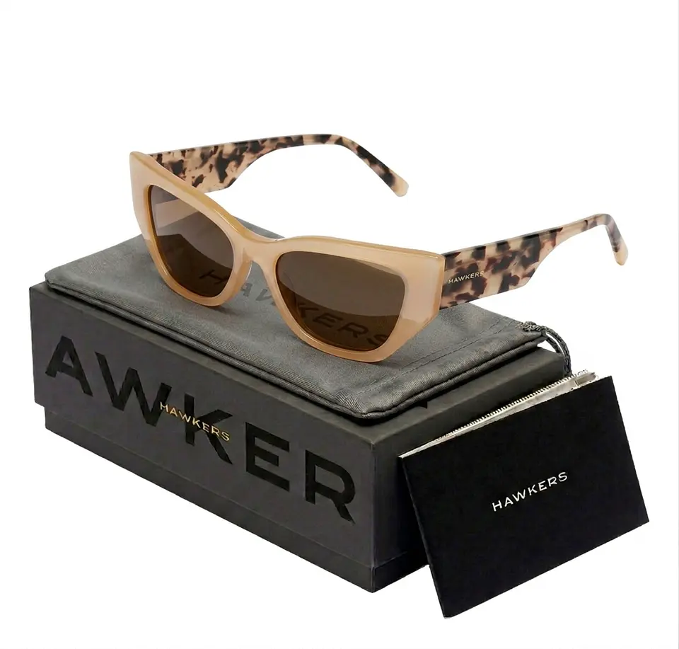 Gafas de Sol Hawkers Manhattan Cat Eye Color Beige para Mujer Talla 53mm 1