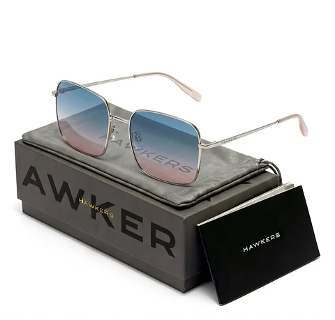 Gafas de Sol Hawkers Royal Flush Color plateado Degrade Unisex Talla 55mm