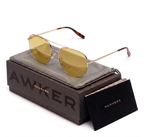 Gafas de Sol Hawkers Aviador Swag Color Dorado Unisex Talla 60mm