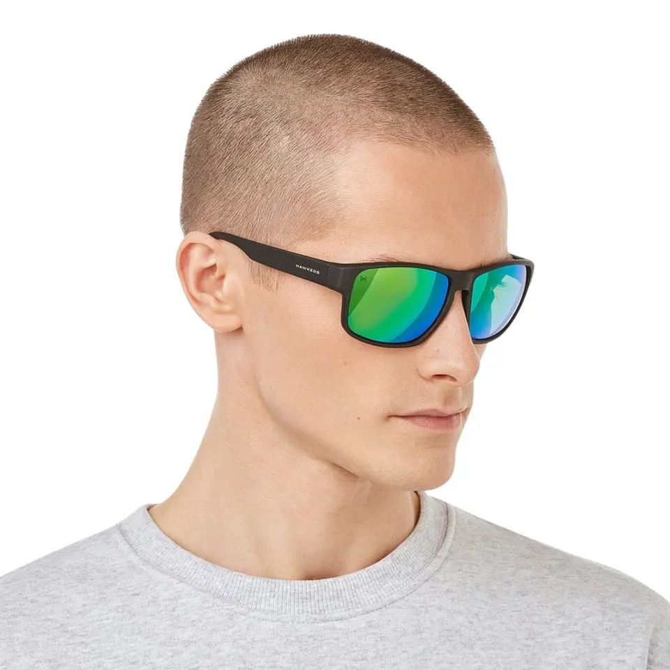 Gafas de Sol Polarizado Hawkers FASTER RAW Verde Espejado Unisex Talla 58mm 7