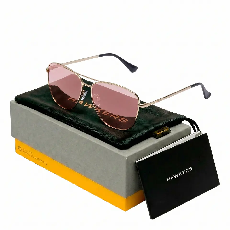 Gafas de Sol Polarizadas Hawkers Lax Espejadas Color Dorado Para Mujer Talla 57mm 1