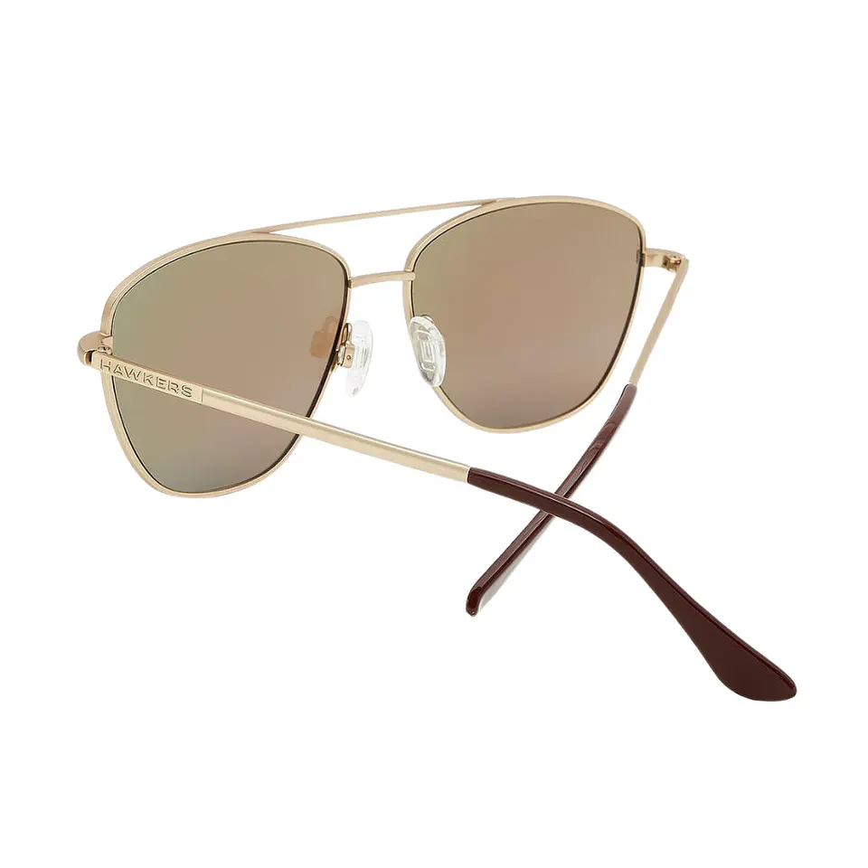 Gafas de Sol Polarizadas Hawkers Lax Espejadas Color Dorado Unisex Talla 57mm 6