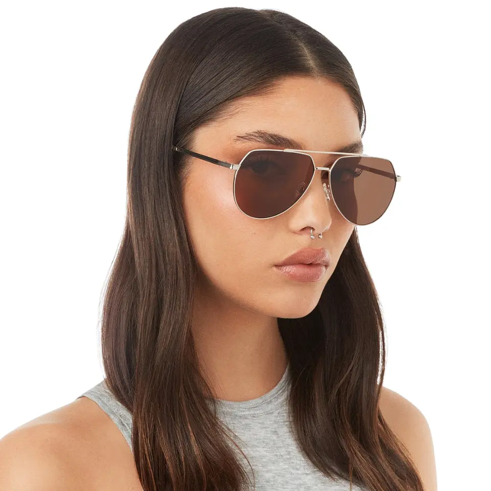 Gafas de Sol Polarizadas Hawkers Shadow Aviador Color Dorado Unisex Talla 60mm 6