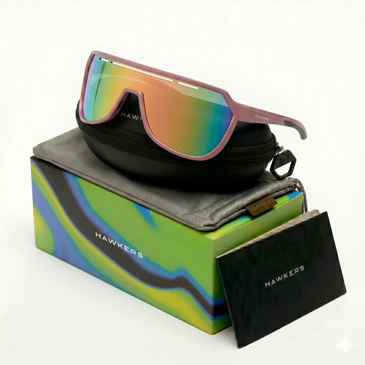 Gafas de Sol Espejadas Hawkers Fly Aviador Color Rosado Unisex Talla 134mm 1