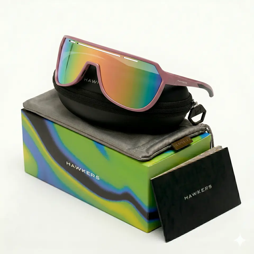 Gafas de Sol Espejadas Hawkers Fly Aviador Color Rosado Unisex Talla 134mm 1