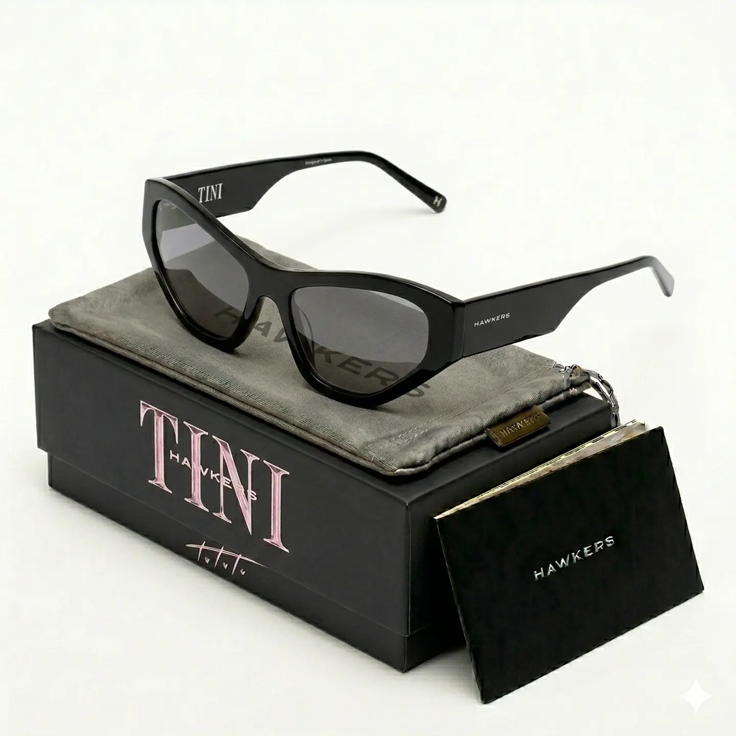 Gafas de Sol Hawkers Cate - Eye Code X Tini Color Negro Para Mujer Talla 56mm 1