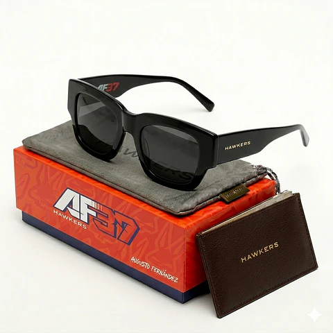 Gafas de Sol Hawkers AF37 Race X Augusto Fernandez Color Negro Unisex Talla 51mm