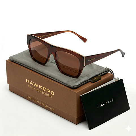 Gafas de Sol Hawkers Doumu X Paula Echevarria Color Marron Unisex Talla 57mm
