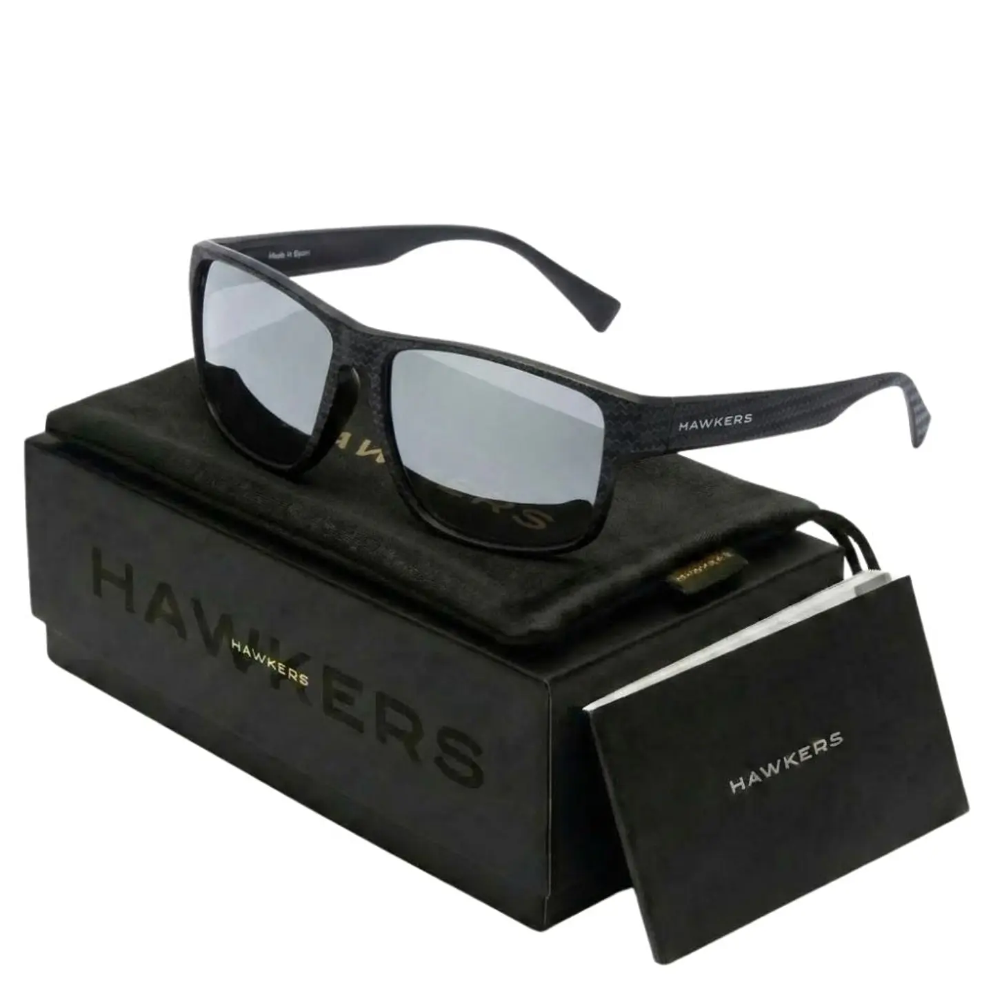 Gafas de Sol Polarizado Hawkers FASTER RAW CARBON FIBER Negro Estampado Mate Unisex Talla 58mm 1