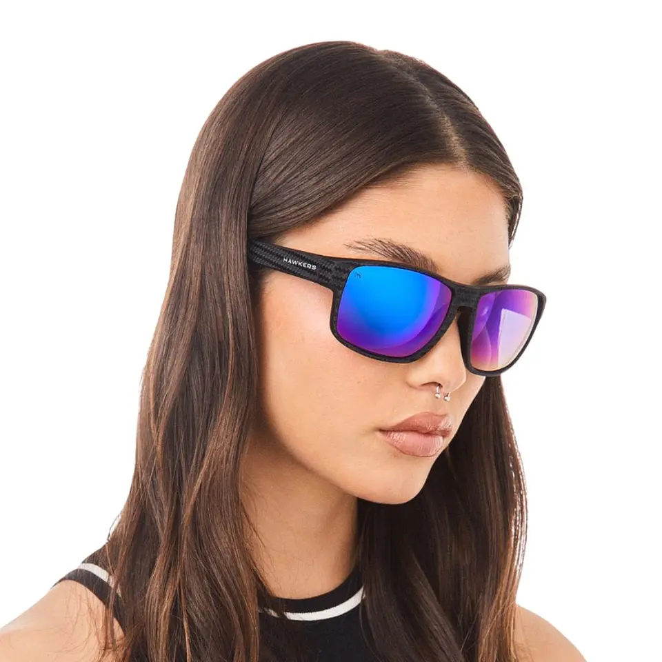 Gafas de Sol Hawkers FASTER RAW CARBON FIBER Azul Espejado Unisex Talla 58mm 7