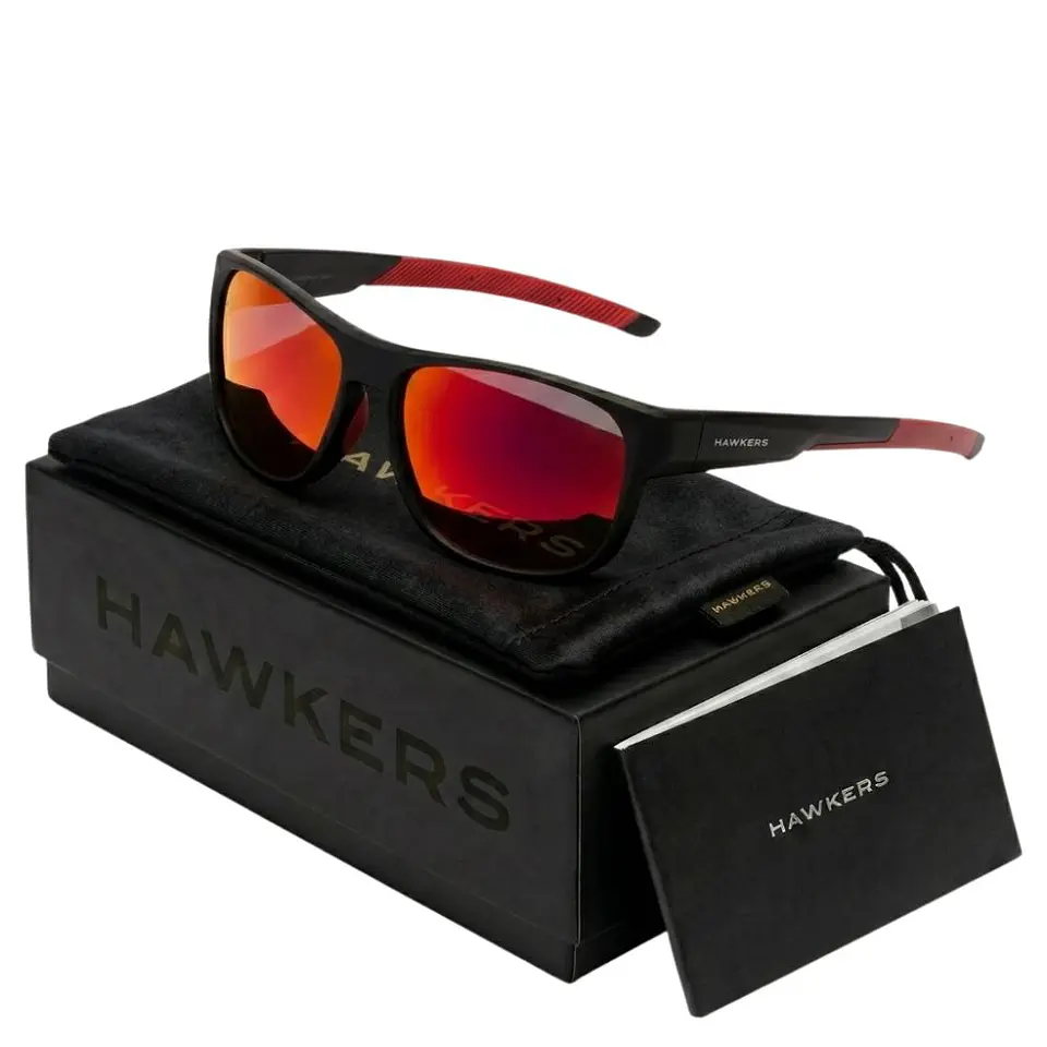 Gafas de Sol Polarizado Hawkers GRIP Rojo Espejado Unisex Talla 57mm 1