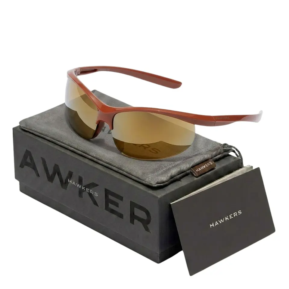 Gafas de Sol Hawkers RADIANTE Beige Rojo Oscuro Unisex Talla 69mm 1