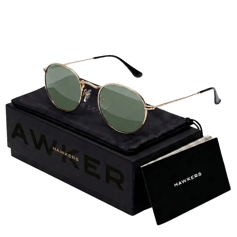 Gafas de Sol Hawkers Polarizado MOMA MIDTOWN Verde Dorado Unisex Talla 49mm 1