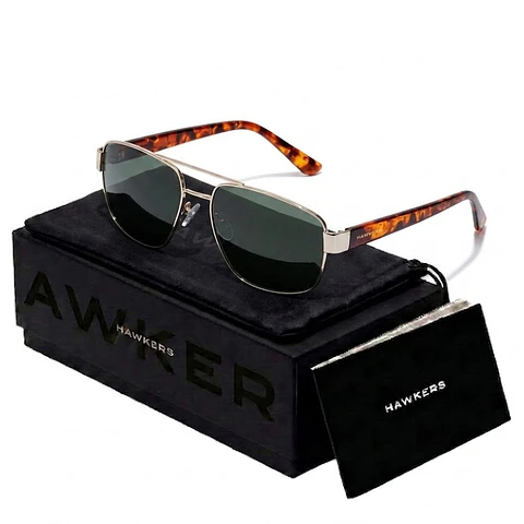 Gafas de Sol Hawkers Polarizado FALCON Verde Dorado Unisex Talla 58mm