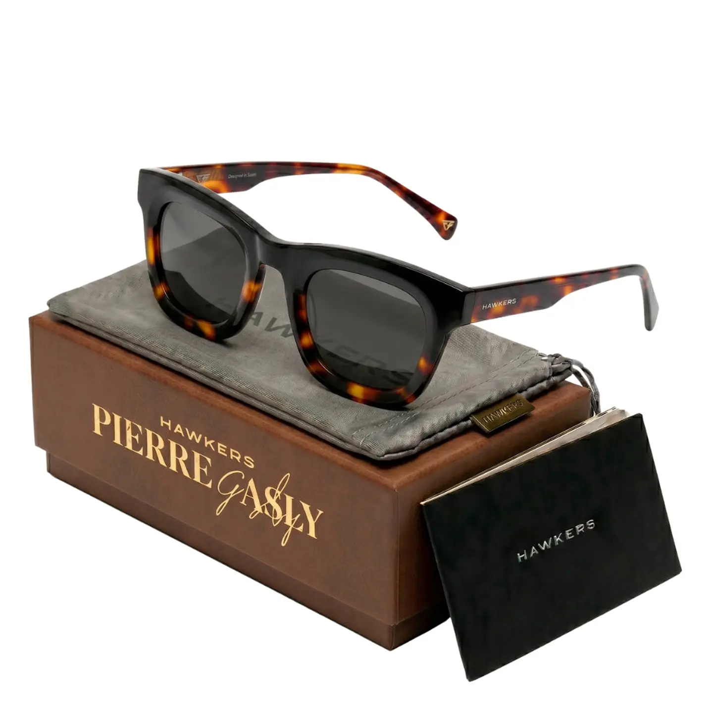 Gafas de Sol Hawkers Grid - Pierre Gasly HGRD24CBXG Negro Carey Unisex Talla 47mm 1