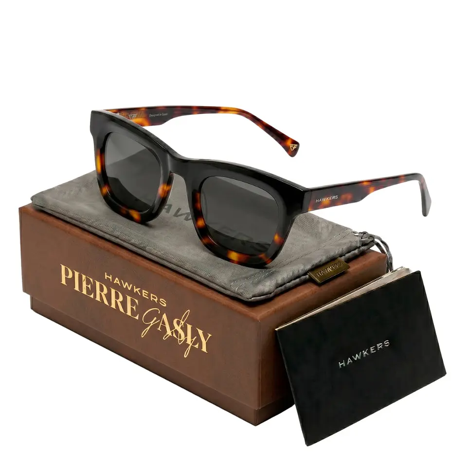 Gafas de Sol Hawkers Grid - Pierre Gasly HGRD24CBXG Negro Carey Unisex Talla 47mm 1