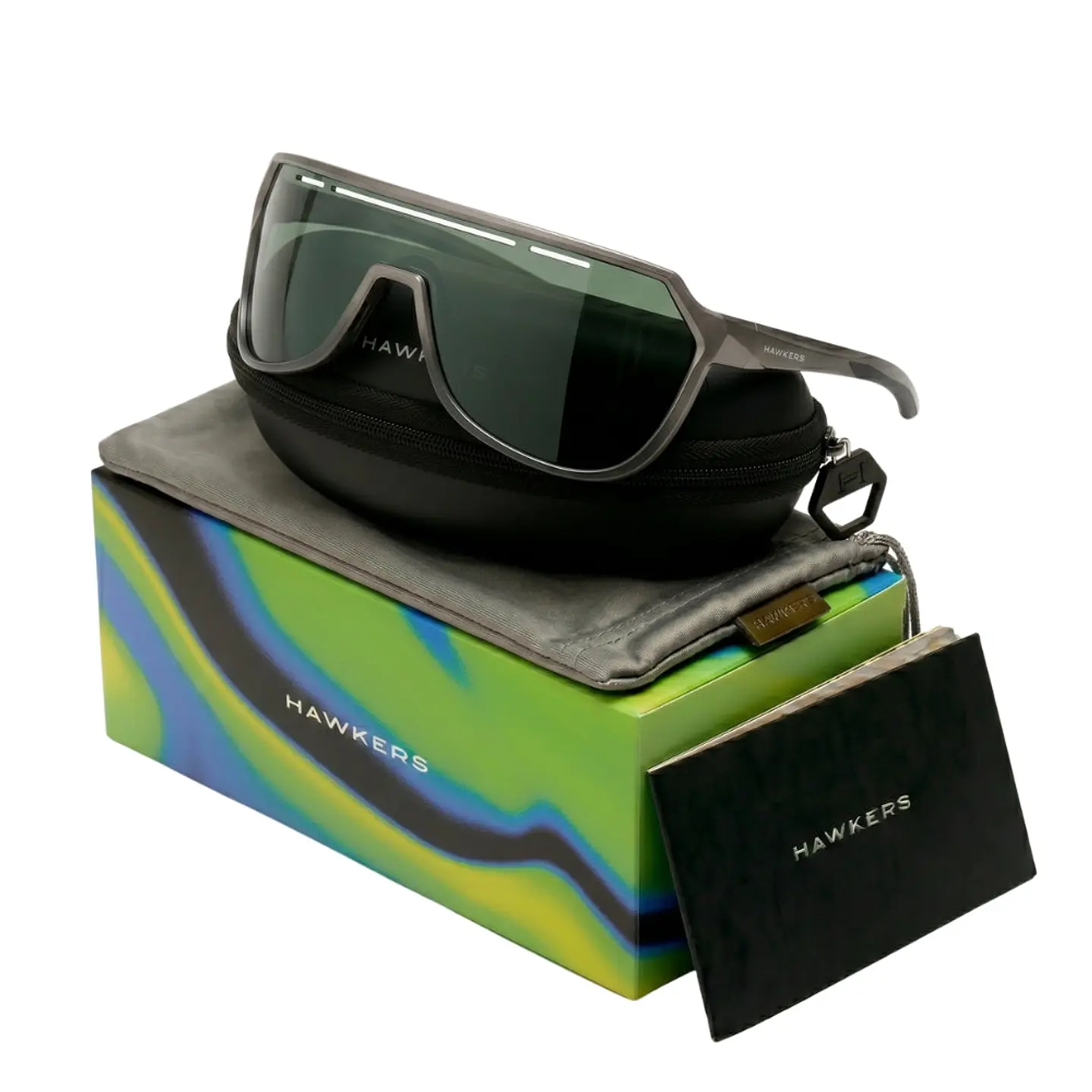 Gafas de Sol Deportivas Hawkers Fly HFLY25GGT0 Verde Espejado Unisex Talla 134mm 1