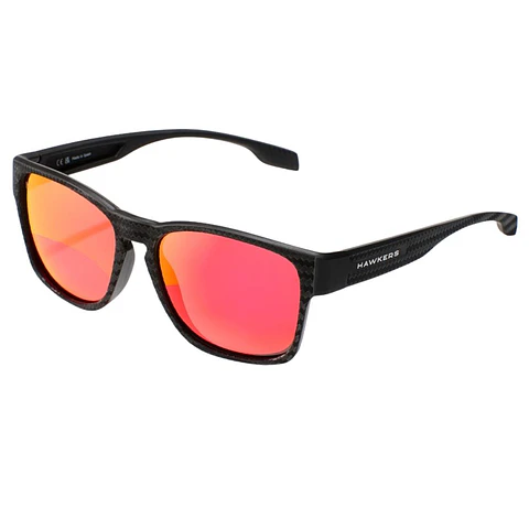 Gafas de Sol Polarizado Hawkers CORE RAW CARBON FIBER HCRA25NRTP Rojo Espejado Unisex Talla 56mm