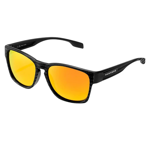 Gafas de Sol Polarizado Hawkers CORE RAW CARBON FIBER HCRA25NOTP Naranja Espejado Unisex Talla 56mm