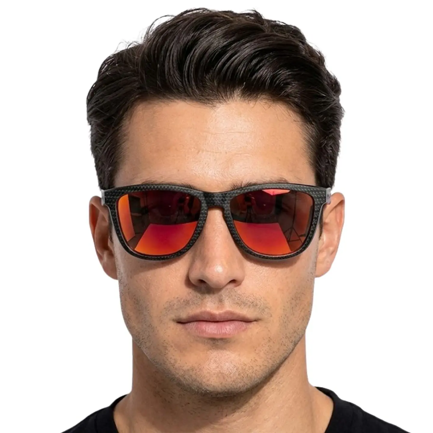 Gafas de Sol Polarizado Hawkers ONE RAW CARBON FIBER Rojo Espejado Unisex Talla 54mm 7