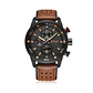 Reloj Analogo Curren KREB110128 para Hombre en Cuero Color Café - Negro - thumbnail 1