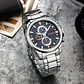Reloj Analogo Curren KREB491903 8274 para Hombre en Acero Color Plateado y Azul - thumbnail 5