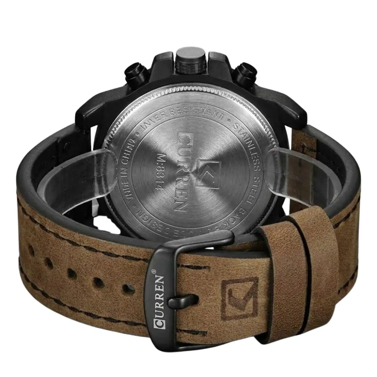 Reloj Analogo Curren KREC160123 para Hombre en Cuero Color Negro - Marron 3