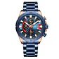 Reloj Analogo Curren KRED42003 para Hombre en Acero Color Azul - Dorado - Miniatura 1