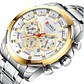 Reloj Analogo Curren KREC941902 para Hombre en Acero Color Plateado - Dorado - Miniatura 3