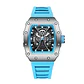 Reloj Analogo Curren KRED8001 para Hombre en Silicona Color Celeste - Plateado - thumbnail 1