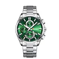 Reloj Analogo Curren KREE2902 para Hombre en Acero Color Plateado - Verde - Miniatura 1