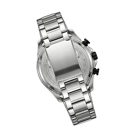Reloj Analogo Curren KRED391901 para Hombre en Acero Color Plateado - Negro